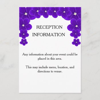African Violet Invitation Insert by CDEANDESIGNS at Zazzle