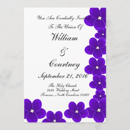 African Violet Invitations