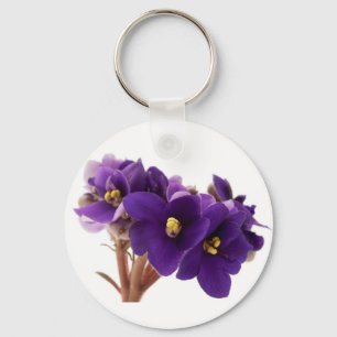 African violet keychain