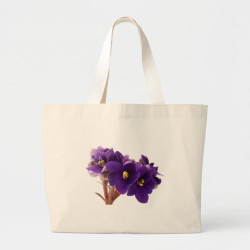 African violet large tote bag
