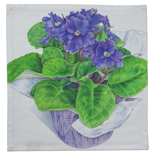 African Violet Napkin (Front)