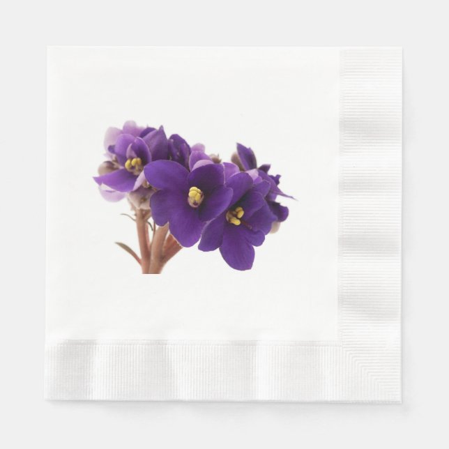African violet napkins (Front)