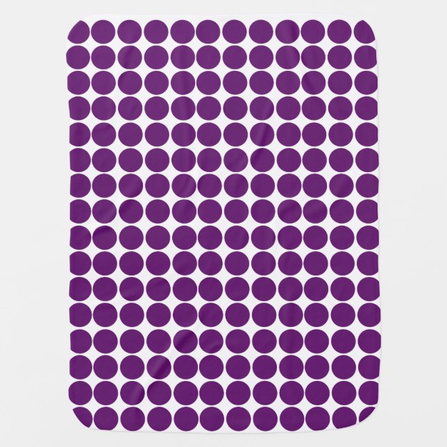 African Violet Poppy Safari Dot Baby Blanket (Front)