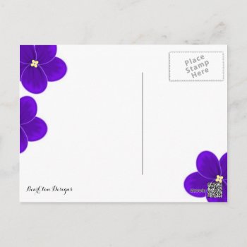 African Violet Postcard by CDEANDESIGNS at Zazzle