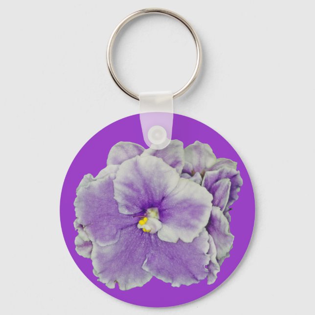 African Violet Purple Keychain (Front)