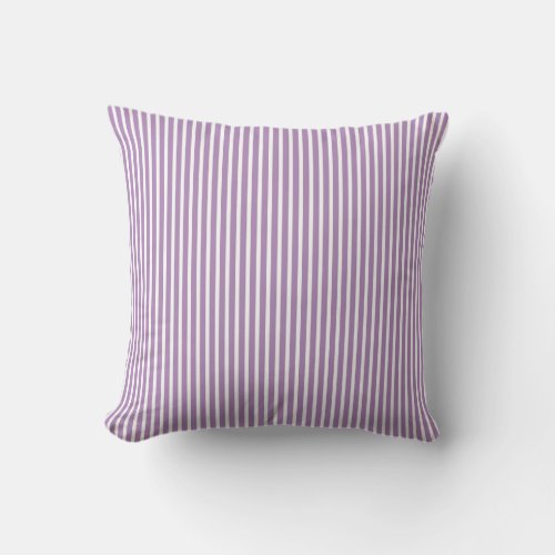 African Violet Purple Striped Decorative Pillows