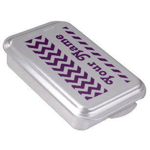 African Violet Safari Chevron w/ customizable name Cake Pan