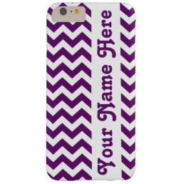 African Violet Safari Chevron w/ customizable name Barely There iPhone 6 Plus Case