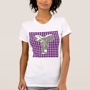 African Violet Safari Dot with Pop Art Elephant T-Shirt
