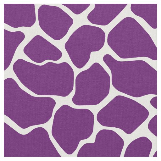 African Violet Safari Giraffe Fabric | Zazzle