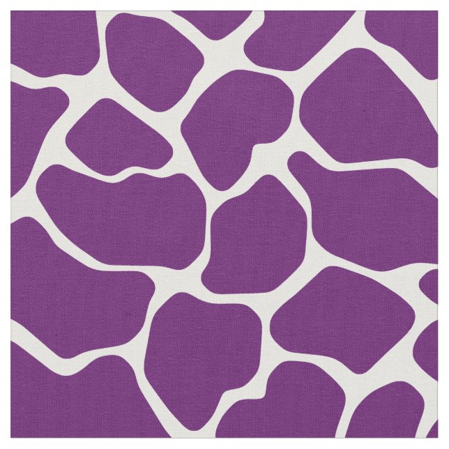 African Violet Safari Giraffe Fabric (Close Up)