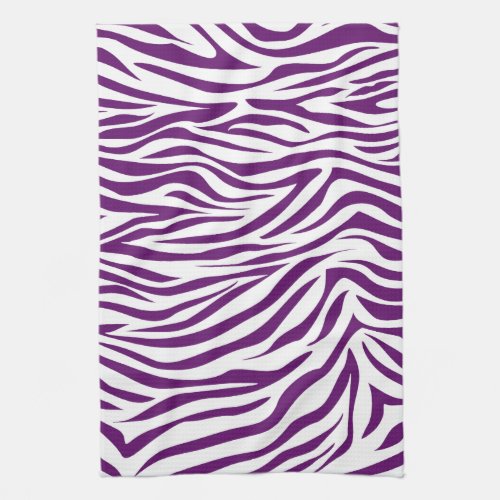 African Violet Safari Zebra Kitchen Towel