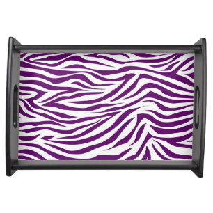 African Violet Safari Zebra Serving Tray