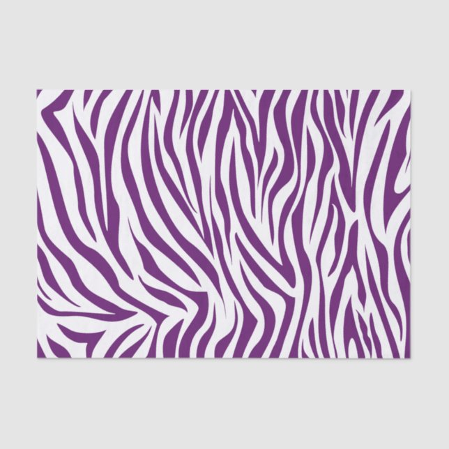 African Violet Safari Zebra Tissue Paper (Front)
