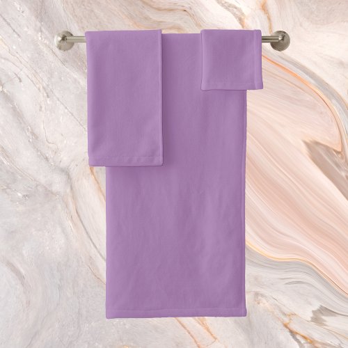 African Violet Solid Color Bath Towel Set
