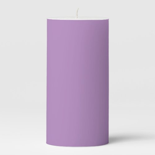 African violet  solid color pillar candle