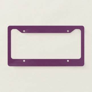 African Violet solid color plain purple License Plate Frame