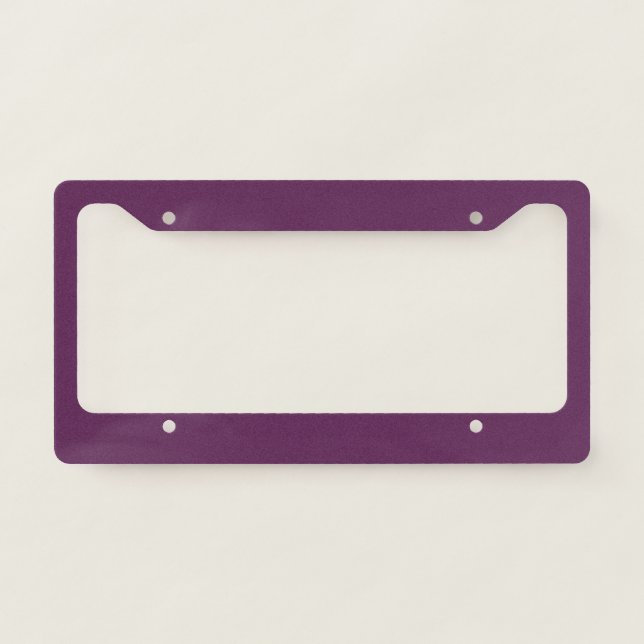 African Violet solid color plain purple License Plate Frame (Front)