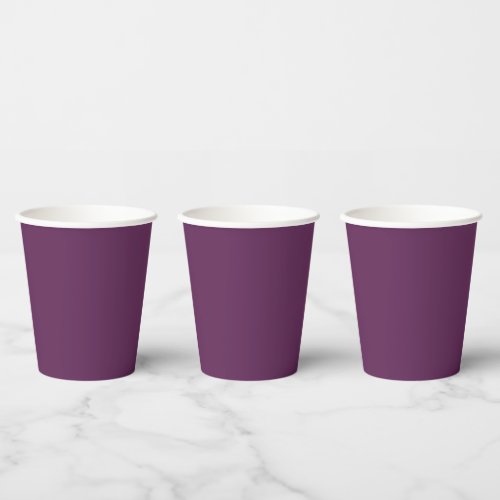 African Violet solid color plain purple Paper Cups