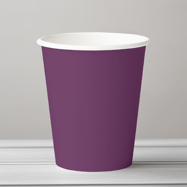 African Violet solid color plain purple Paper Cups (Creator Uploaded)
