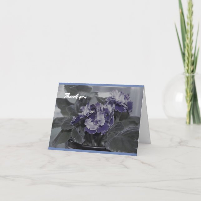 African Violet thank you cards (Front)
