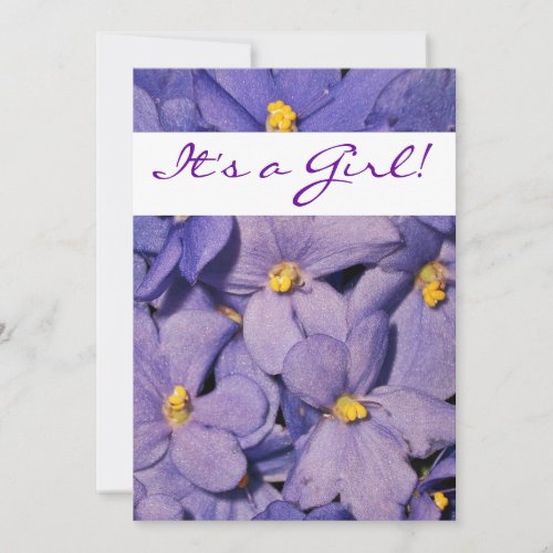 African Violets Baby Shower Invitation