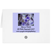 African Violets Card (Back Horizontal)