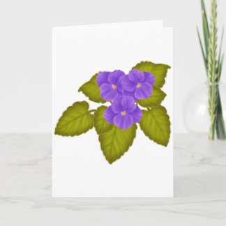 African Violets Purple Card
