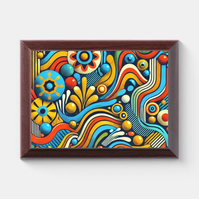 African Wax decorative paintings Award Plaque (Horizontal)