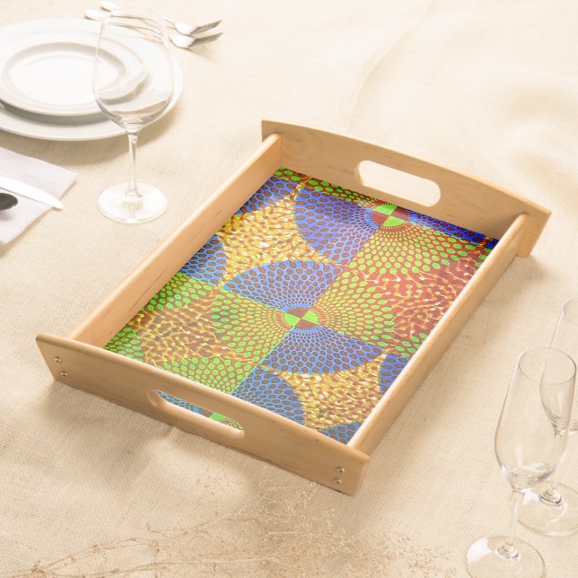 African Wax Plateau Serving Tray (Front)