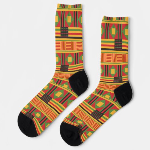 African Wax Print Africa Kente Afri Power Socks