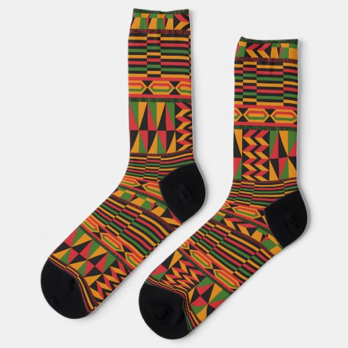 African Wax Print Africa United Afri Power Socks 