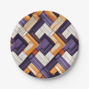 African Weave Basket Bliss Paper Plates
