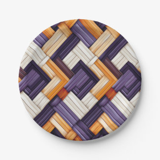 African Weave Basket Bliss Paper Plates