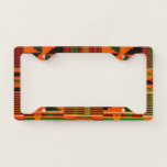 African Wedding Pattern Design License Plate Frame at Zazzle