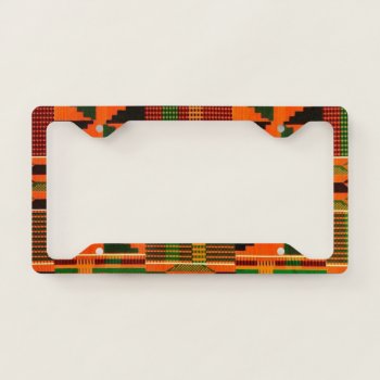 African Wedding Pattern Design License Plate Frame by personaleffects at Zazzle