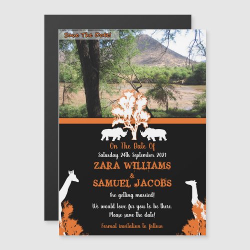 African Wedding Save The Dates Magnetic Invitation