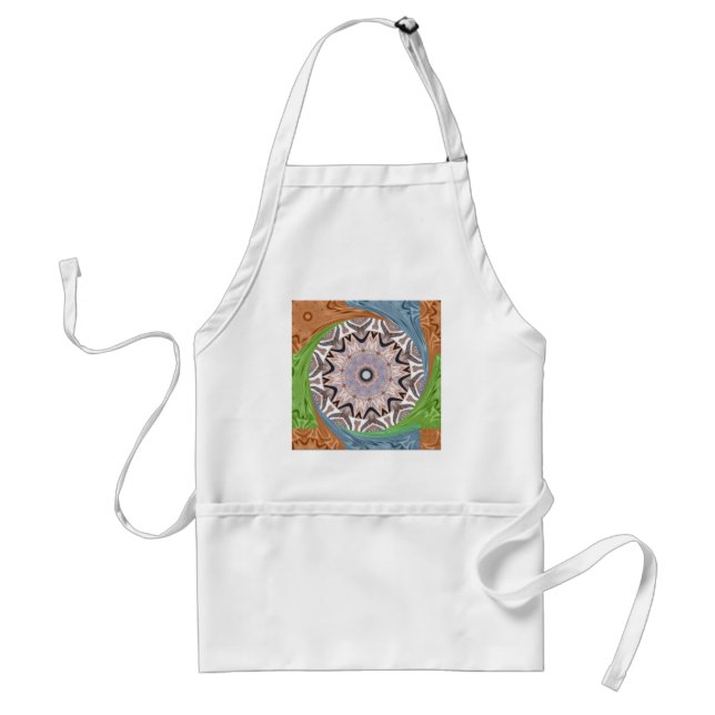 African Whirl Art Print Adult Apron (Front)