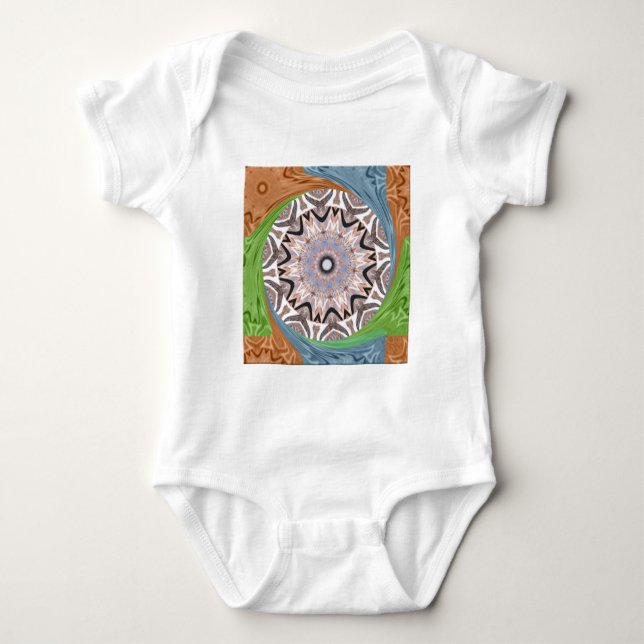 African Whirl Art Print Baby Bodysuit (Front)