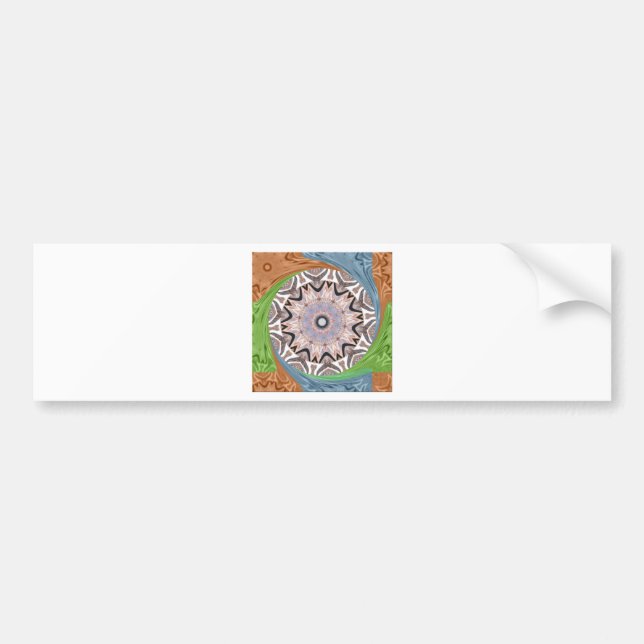 African Whirl Art Print Bumper Sticker (Front)