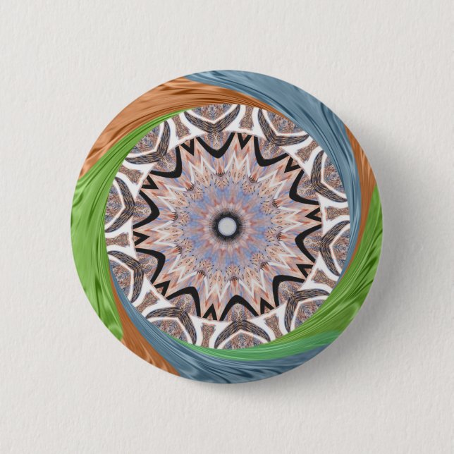 African Whirl Art Print Button (Front)