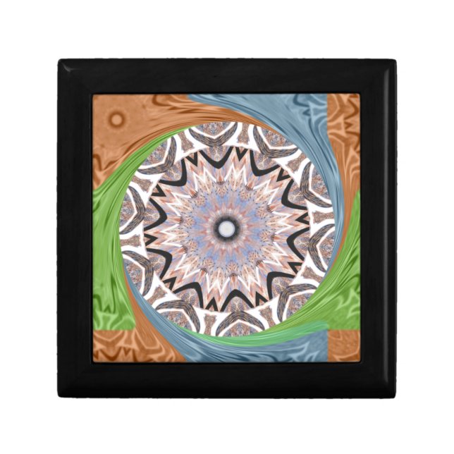 African Whirl Art Print Jewelry Box (Front)