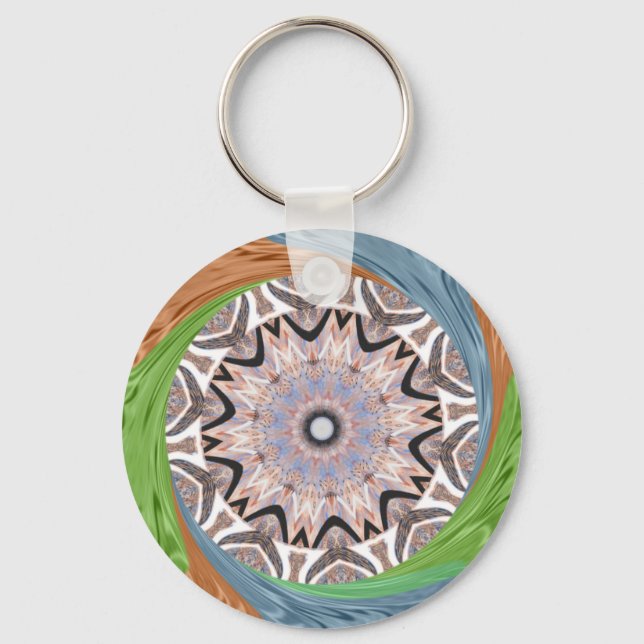 African Whirl Art Print Keychain (Front)