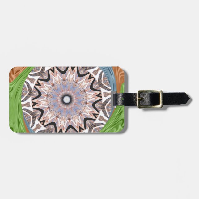 African Whirl Art Print Luggage Tag (Front Horizontal)