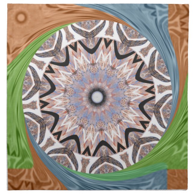 African Whirl Art Print Napkin (Front)