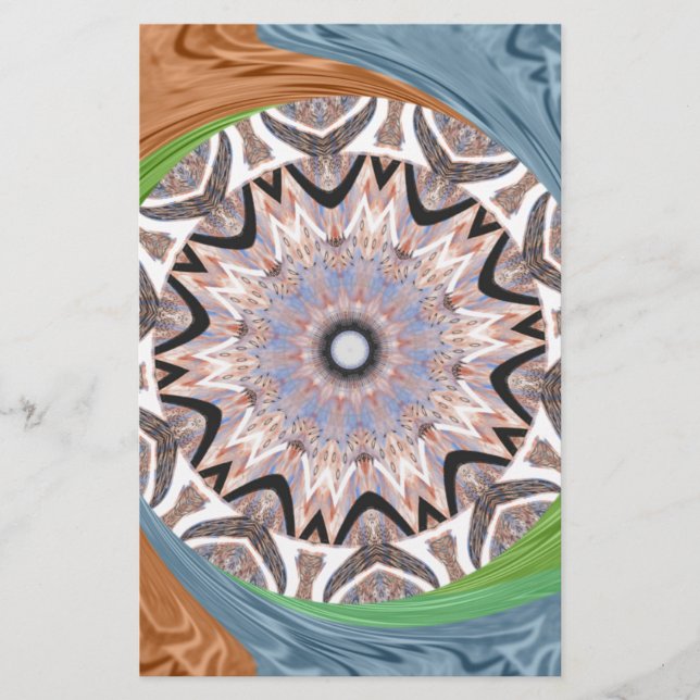 African Whirl Art Print Stationery (Front)