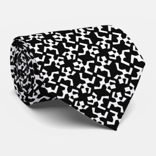 African white and black ethnical pattern tie