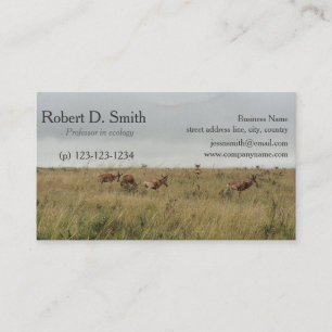 African wild animal deer science business cards