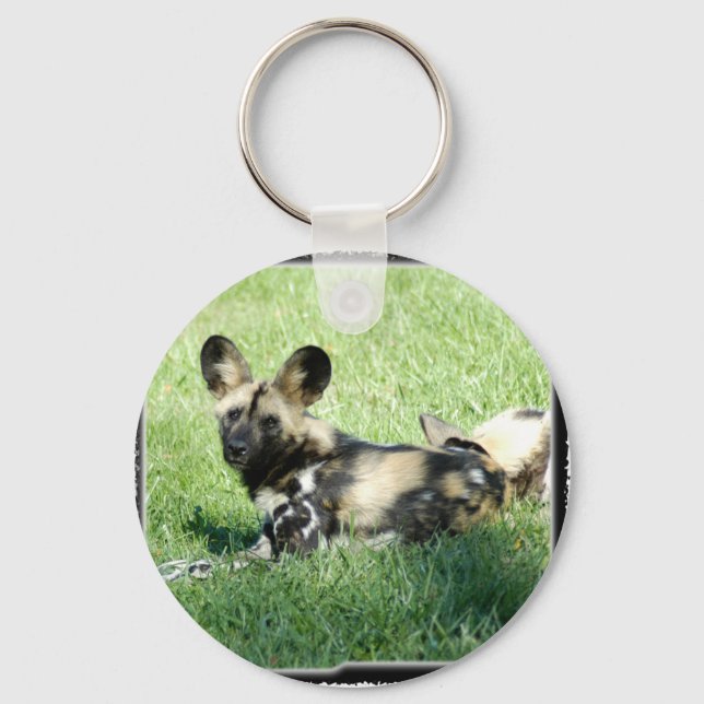 african wild dog_10x10 keychain (Front)