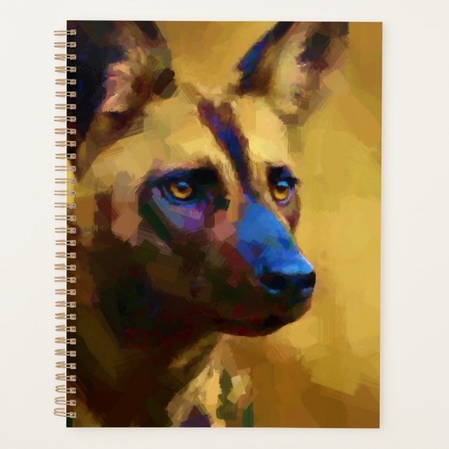 African Wild Dog Art Planner (Front)